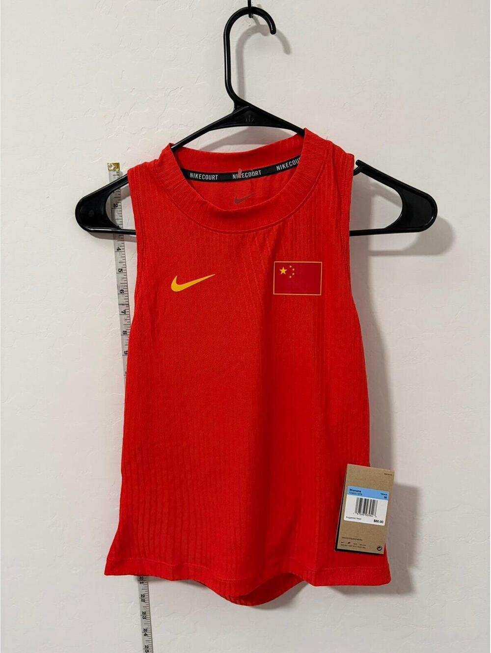 New Nike Court Slam Dri-FIT CHINA Tennis Tank Top Red FD9057-675 Women’s size M